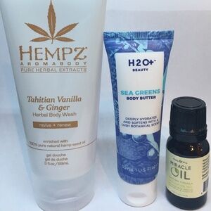 3x 🆕H2O+Sea Greens Hempz Vanilla Earthly Body Oil
